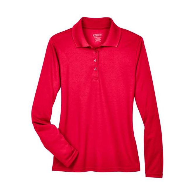 CORE365 Women's Pinnacle Performance Long Sleeve Piqué Polo-1