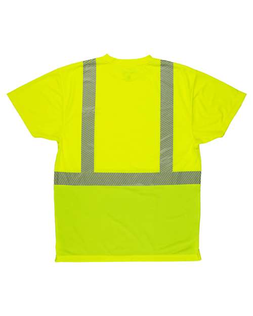 Berne Apparel Men's Hi-Vis Class 2 Color Blocked Pocket T-Shirt-2