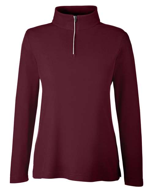 CORE365 Women's Fusion ChromaSoft Pique Quarter-Zip Pullover-1