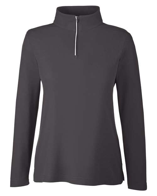 CORE365 Women's Fusion ChromaSoft Pique Quarter-Zip Pullover-1