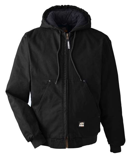 Berne Apparel Men's Heartland Washed Cotton Duck Hooded Jacket