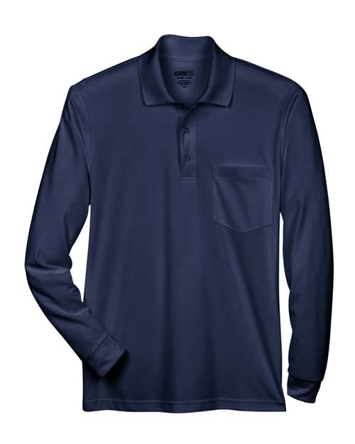 CORE365 Men's Pinnacle Performance Long Sleeve Piqué Polo with Pocket-1