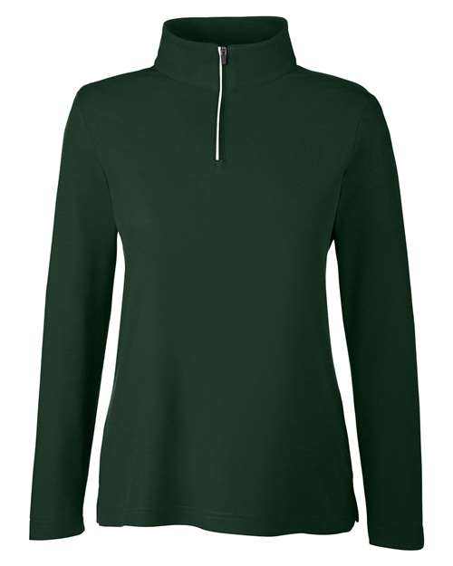 CORE365 Women's Fusion ChromaSoft Pique Quarter-Zip Pullover-1