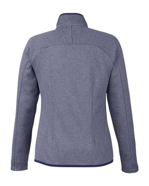 CORE365 Women's Venture Heathered Stripe Full-Zip Jacket-2