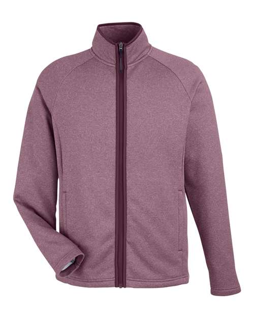 CORE365 Men's Venture Heathered Stripe Full-Zip Jacket-1