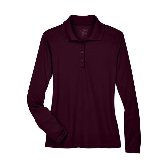 CORE365 Women's Pinnacle Performance Long Sleeve Piqué Polo-1