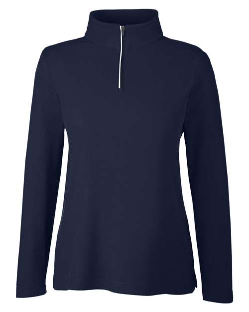 CORE365 Women's Fusion ChromaSoft Pique Quarter-Zip Pullover-1