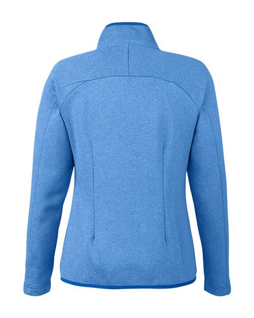 CORE365 Women's Venture Heathered Stripe Full-Zip Jacket-2