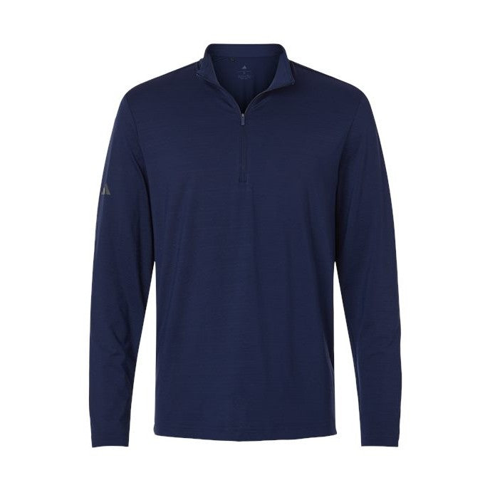 adidas Men's Textured Stripe Quarter-Zip Pullover-1
