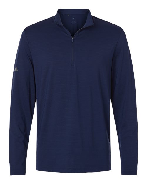 adidas Men's Textured Stripe Quarter-Zip Pullover-1