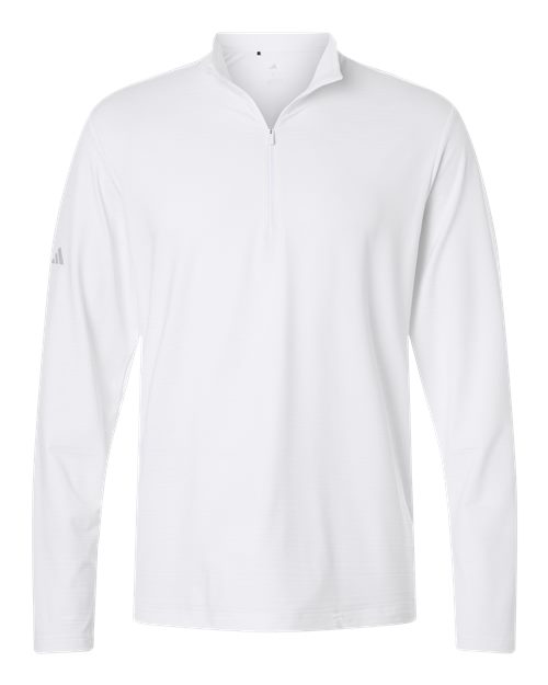 adidas Men's Textured Stripe Quarter-Zip Pullover-1