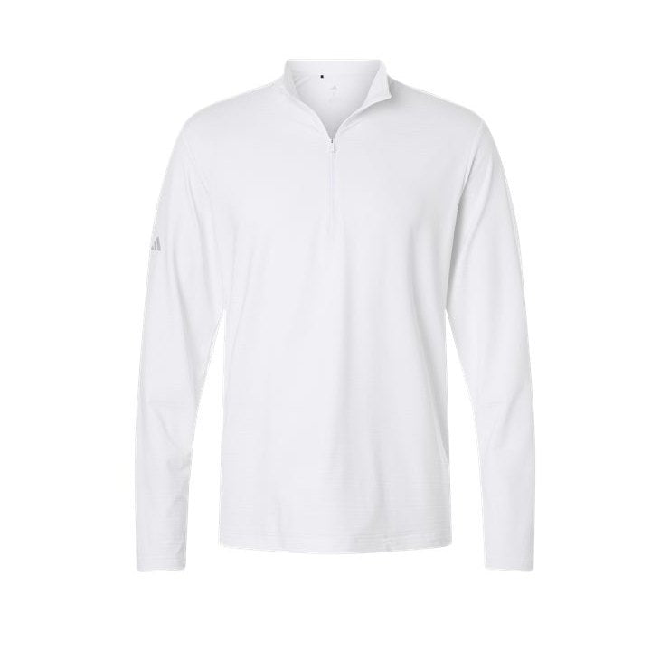 adidas Men's Textured Stripe Quarter-Zip Pullover-1