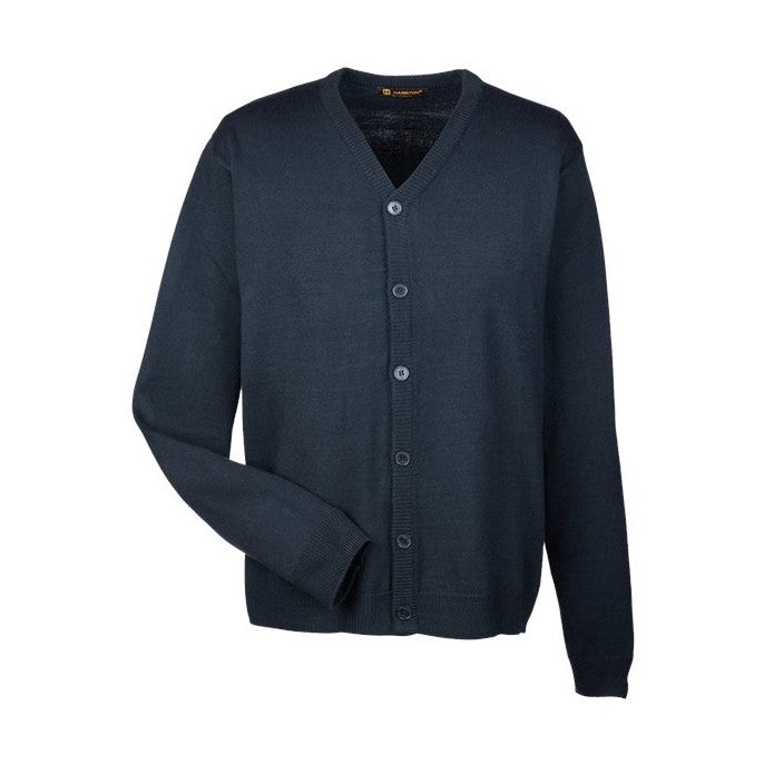 Harriton Men's Pilbloc V-Neck Button Cardigan Sweater