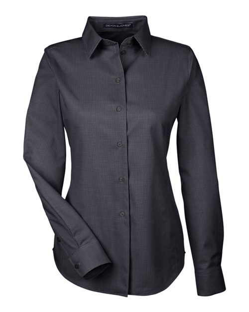Devon & Jones Women's Crown Collection Royal Dobby Woven Dress Shirt