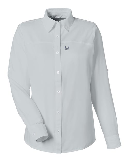 HUK Women's Tide Point Long Sleeve Shirt-1