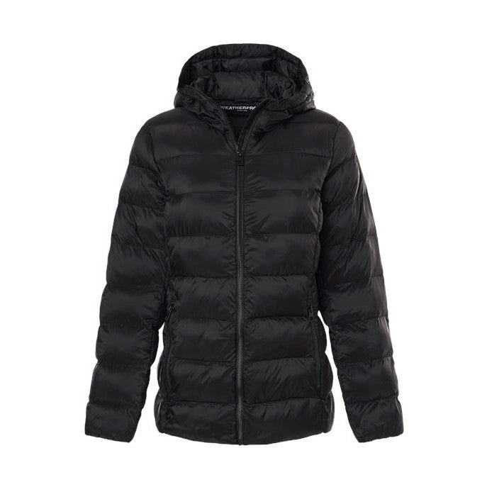 Weatherproof Women's Lightweight Poly-filled Hooded Puffer Jacket-1