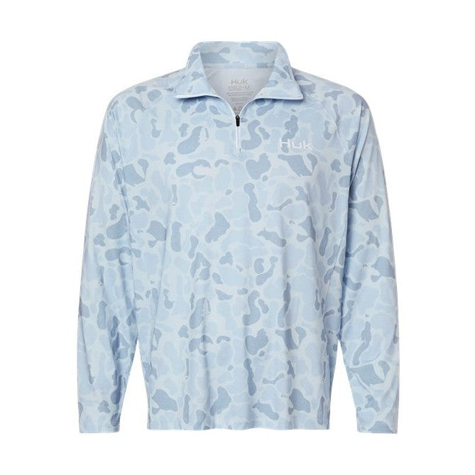 HUK Men's Airweight KC Printed Quarter-Zip Pullover-1
