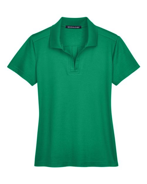 Devon & Jones Women's CrownLux Performance Plaited Polo-1