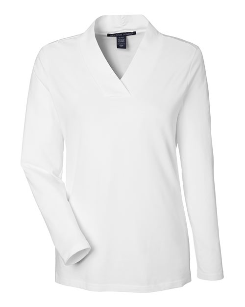 Devon & Jones Women's Raleigh Shawl Collar Knit Top-1