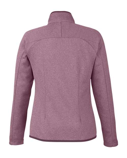 CORE365 Women's Venture Heathered Stripe Full-Zip Jacket-2