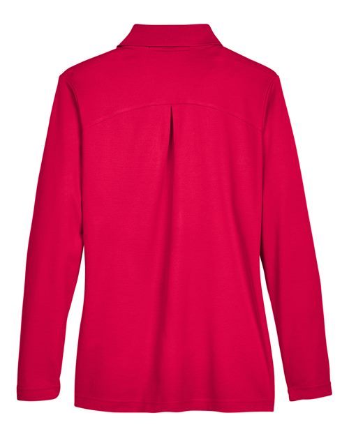 Devon & Jones Women's CrownLux Performance Plaited Long Sleeve Polo-2