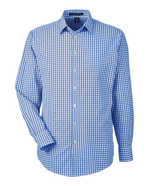 Devon & Jones Men's CrownLux Performance Gingham Dress Shirt-1