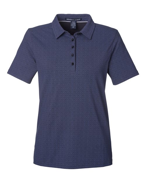 Devon & Jones Women's Crownlux Performance Geo Polo-1