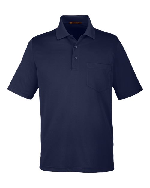 Harriton Men's Advantage Snag Protection Plus IL Pocket Polo-1