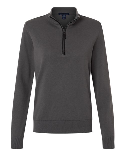 Devon & Jones Women's New Classics Quarter-Zip Sweater-1