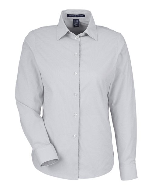 Devon & Jones Women's CrownLux Performance Microstripe Dress Shirt-1