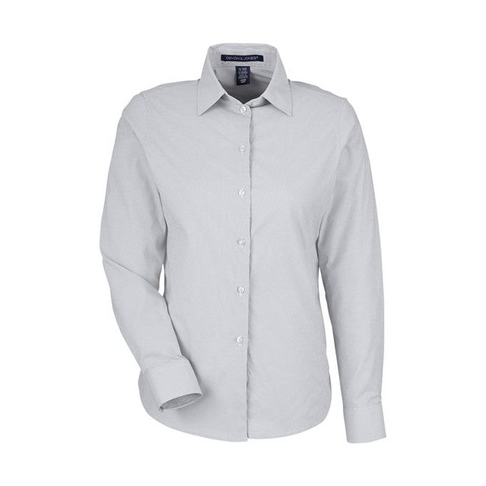 Devon & Jones Women's CrownLux Performance Microstripe Dress Shirt-1