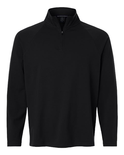 Devon & Jones Men's Seaton Pebble Textured Quarter-Zip Pullover-1