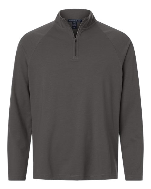 Devon & Jones Men's Seaton Pebble Textured Quarter-Zip Pullover-1