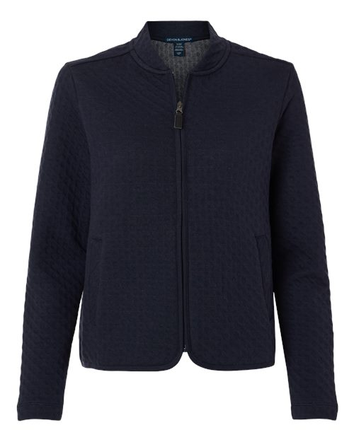Devon & Jones Women's Berkeley Textured Full-Zip Jacket-1