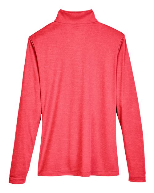 Team 365 Women's Zone Sonic Heather Performance Quarter-Zip Pullover-2