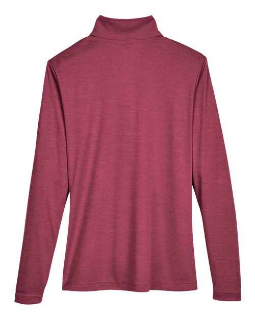 Team 365 Women's Zone Sonic Heather Performance Quarter-Zip Pullover-2