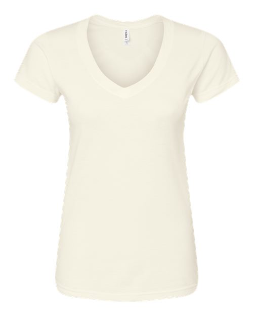 Tultex Women's Fine Jersey V-Neck T-Shirt-1