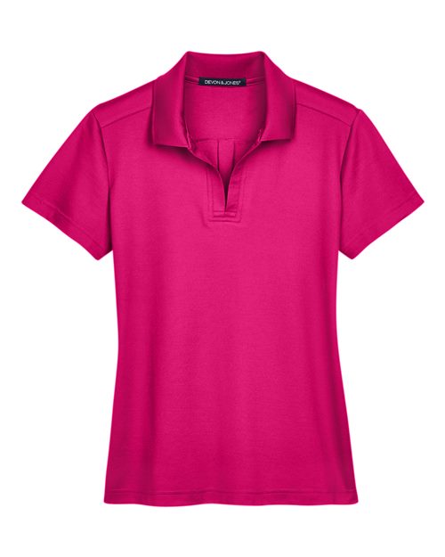 Devon & Jones Women's CrownLux Performance Plaited Polo-1