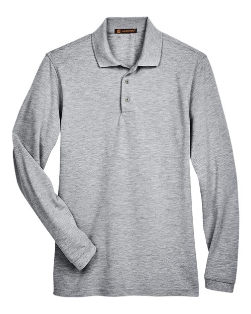 Harriton Men's Easy Blend Long Sleeve Polo-1