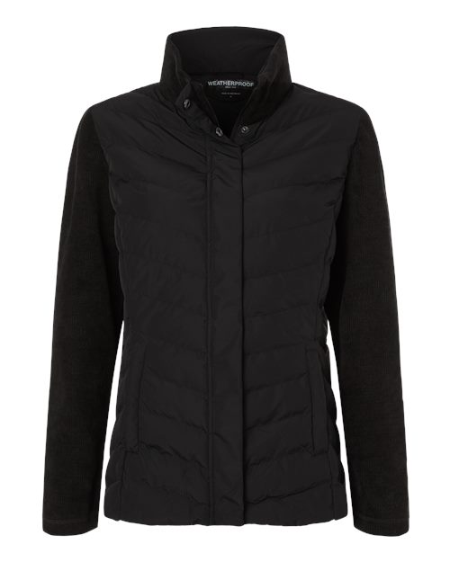 Weatherproof Women's Mixed Media Chevron Jacket-1