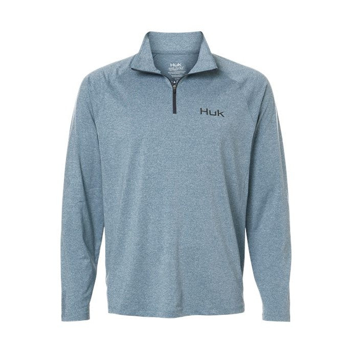 HUK Men's Airweight Heather Quarter-Zip Pullover-1