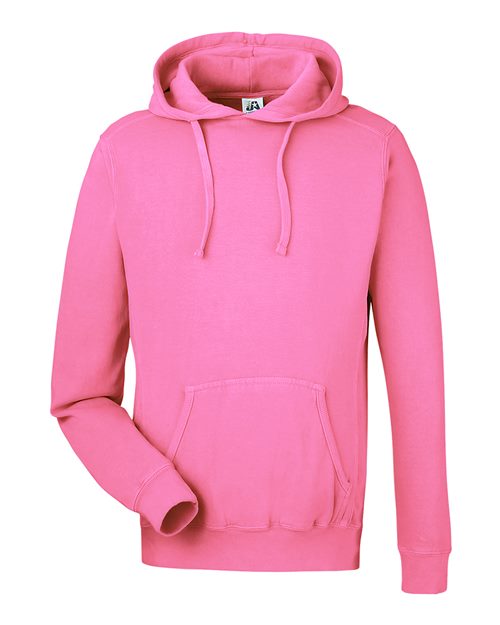 J. America Unisex Pigment Dyed Fleece Hooded Sweatshirt 8730JA-1