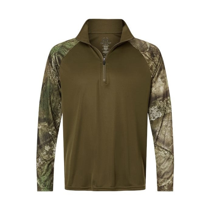 RealTree Men's Realtree Performance Colorblocked Quarter-Zip Pullover-1