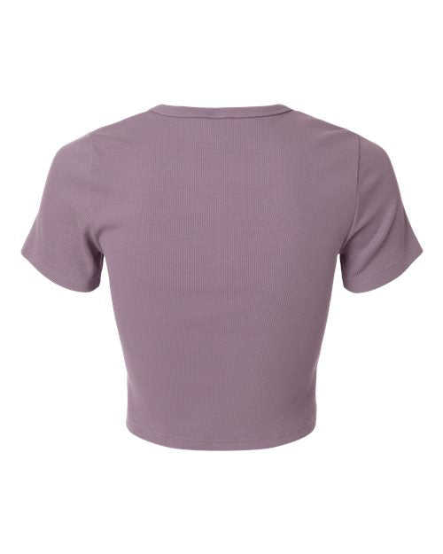American Apparel Women's Baby Rib Cropped Tee-2