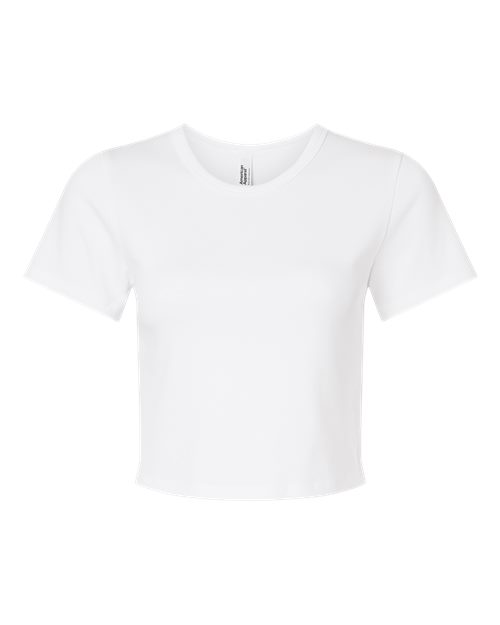 American Apparel Women's Baby Rib Cropped Tee-1