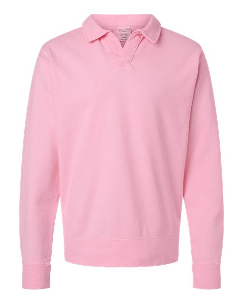 ComfortWash by Hanes Men's Garment-Dyed Polo Collar Sweatshirt-1