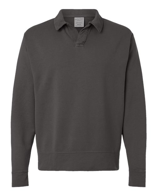 ComfortWash by Hanes Men's Garment-Dyed Polo Collar Sweatshirt-1