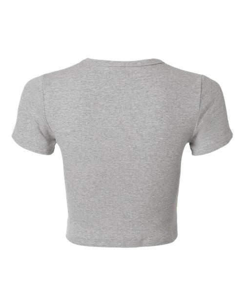 American Apparel Women's Baby Rib Cropped Tee-2