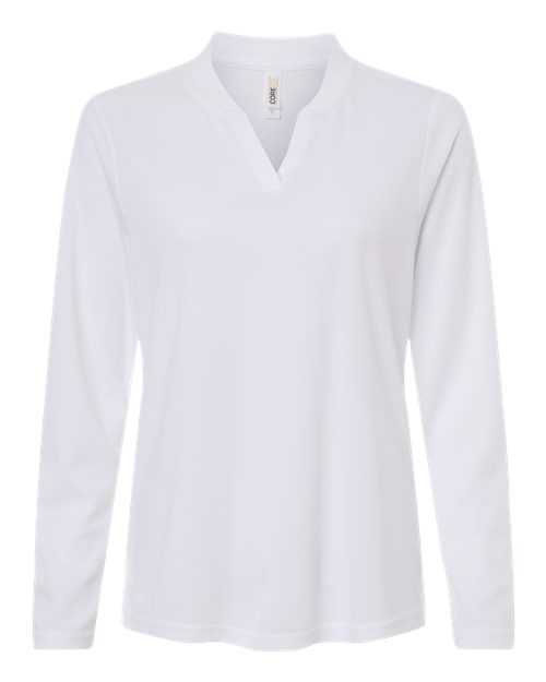 CORE365 Women's Nova Performance Long Sleeve Pique Polo-1