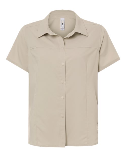 CORE365 Women's UltraUVP Shoreline Short Sleeve Staff Shirt-1